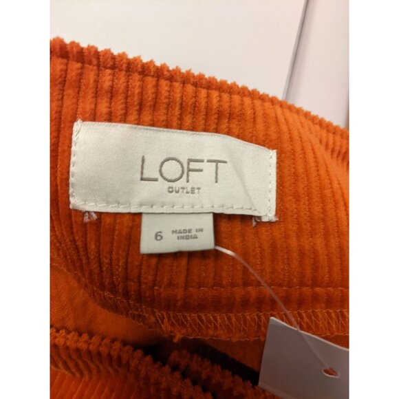 NWT Burnt Orange Button Front Corduroy Mini Skirt Fall Autumn Autumnal NEW  (10) - Picture 6 of 10